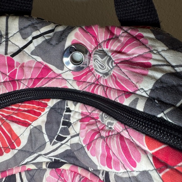 Vera Bradley Pink and Gray Floral Backpack - Picture 4 of 9